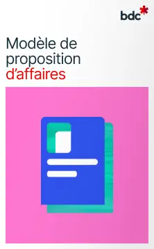 Illustration d'un document papier aux couleurs vives avec texte Modèle de proposition d'affaires
